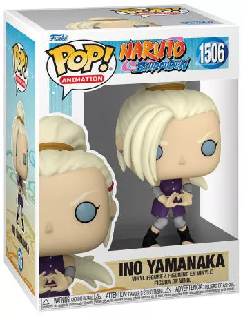 "Funko Pop! Naruto Shippuden – Ino Yamanaka (1506). Ino en position de jutsu avec sa tenue violette emblématique. Une figurine incontournable pour les fans de Naruto !"