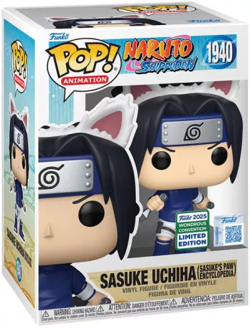 🌪️🔵 Funko Pop! Sasuke Uchiha (1940) – Sasuke’s Paw Encyclopedia – Naruto Shippuden – Convention Limited Edition 2025 🔵🌪️
