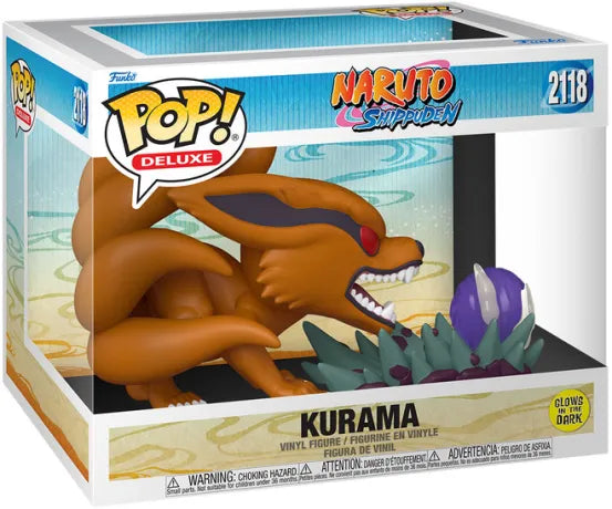 🦊🔥 Funko Pop! Deluxe N°2118 – Kurama – Naruto Shippuden (Glow in the Dark) 🔥🦊