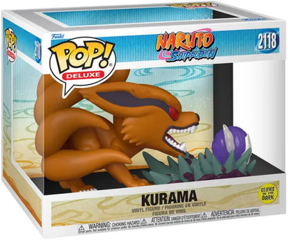 🦊🔥 Funko Pop! Deluxe N°2118 – Kurama – Naruto Shippuden (Glow in the Dark) 🔥🦊