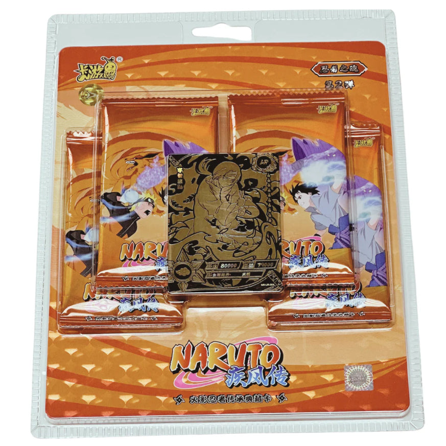 Blister Pack Naruto Kayou TCG avec 1 carte Legend Rare et 4 boosters scellés

