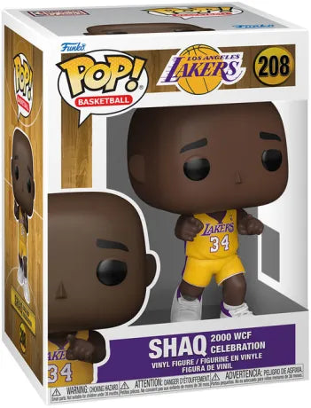🏀💜💛 Funko Pop! Basketball N°208 – Shaq 2000 WCF Celebration (Shaq – Célébration de la finale de Conférence Ouest 2000) – Los Angeles Lakers 💛💜🏀