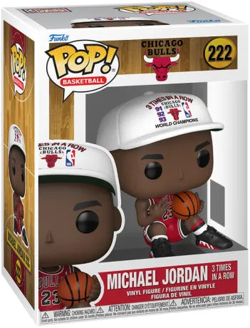 🏀👑 Funko Pop! Basketball N°222 – Michael Jordan – 3 Times in a Row (3 Titres Consécutifs) – Chicago Bulls 👑🏀