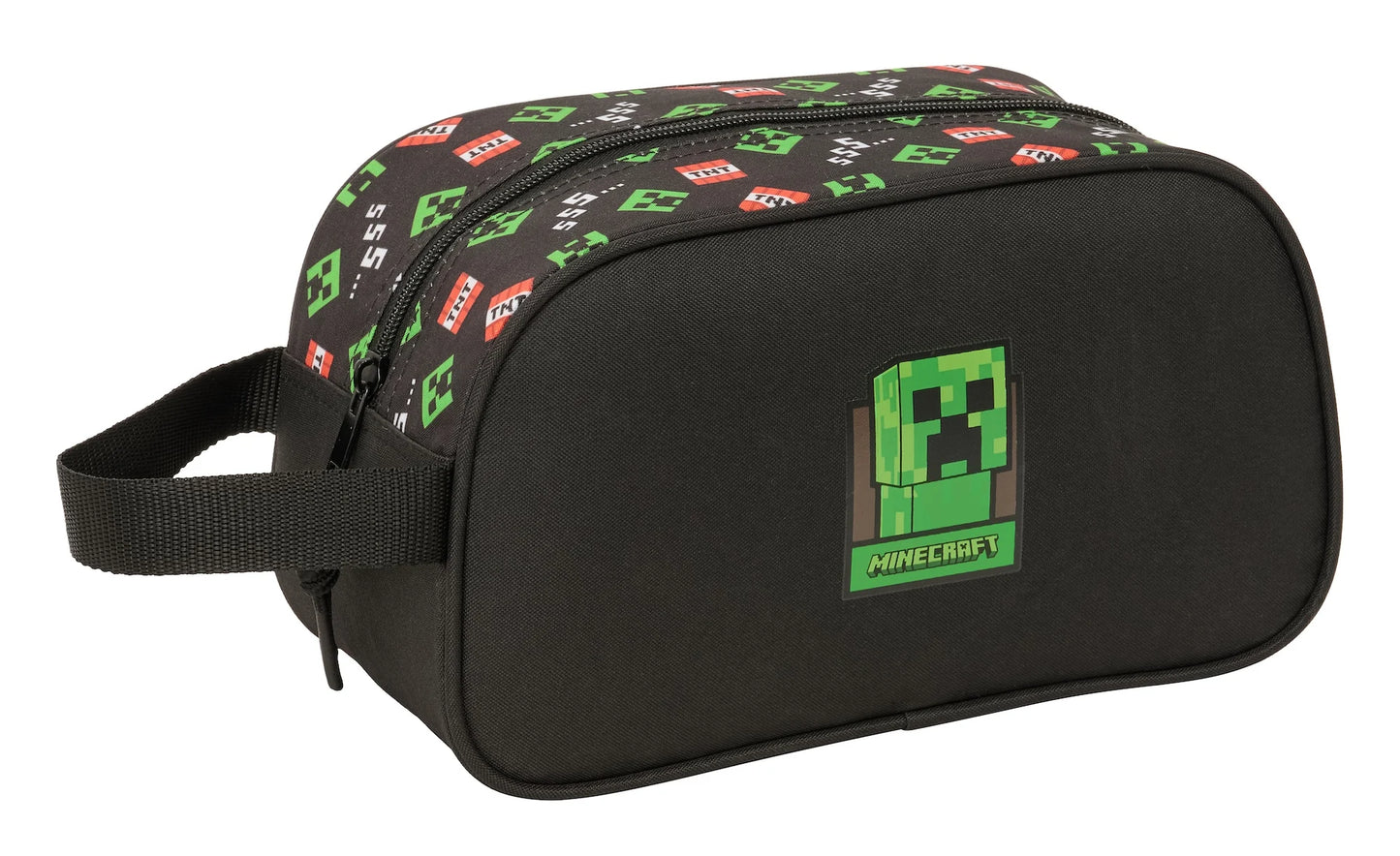 🎮⛏️ Nécessaire de Toilette Minecraft – Creeper & TNT – 26 x 12 x 15 cm 💥🟩