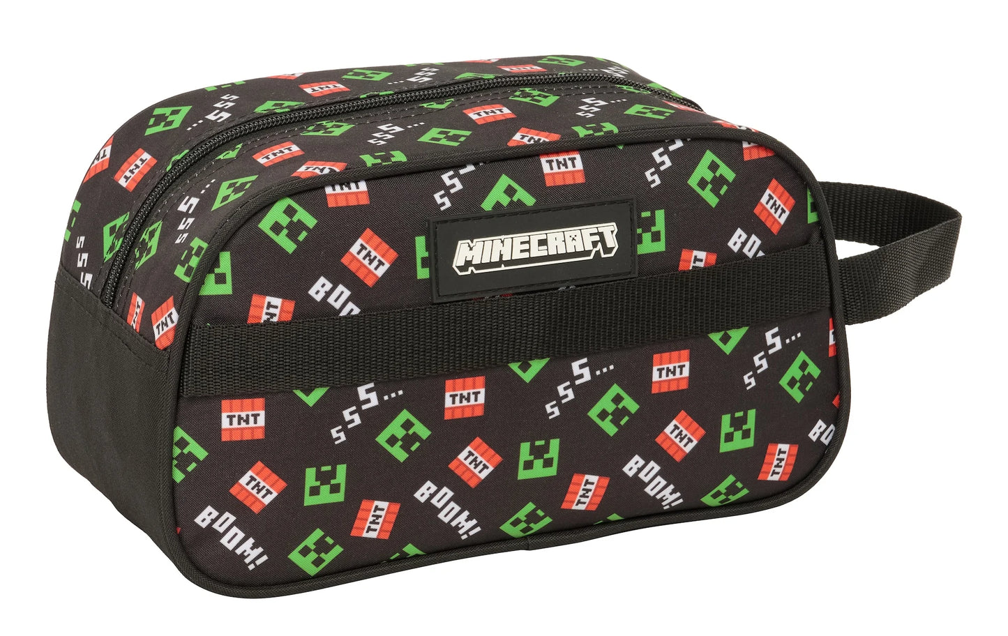 🎮⛏️ Nécessaire de Toilette Minecraft – Creeper & TNT – 26 x 12 x 15 cm 💥🟩