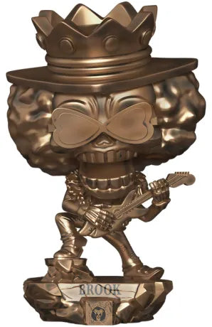 🎸💀 Funko Pop! Plus N°2215 – Brook Statue (Bronze) (Statue de Brook – Bronze) – Funko Exclusive  – One Piece 💀🎸