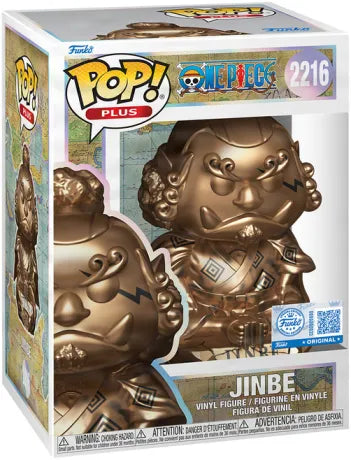 🐋🥋 Funko Pop! Plus N°2216 – Jinbe Statue (Statue de Jinbe) – Bronze – One Piece 🥋🐋