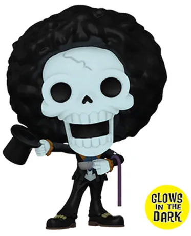 💀🎩 Funko Pop! Animation N°2447 – Brook – Glow in the Dark – One Piece 🎩💀
