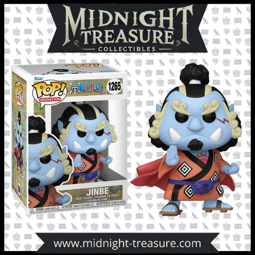  Funko Pop! Jinbe (1265) – One Piece – Figurine en vinyle sous licence officielle, représentant Jinbe dans son kimono traditionnel, fidèle allié de Luffy et expert en Karate des Hommes-Poissons.