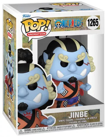  Funko Pop! Jinbe (1265) – One Piece – Figurine en vinyle sous licence officielle, représentant Jinbe dans son kimono traditionnel, fidèle allié de Luffy et expert en Karate des Hommes-Poissons.