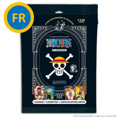 🏴‍☠️🃏 One Piece – Panini Trading Cards 25e anniversaire – Starter Pack – Classeur + 2 pochettes + 1 carte Édition Limitée – FR 🃏🏴‍☠️