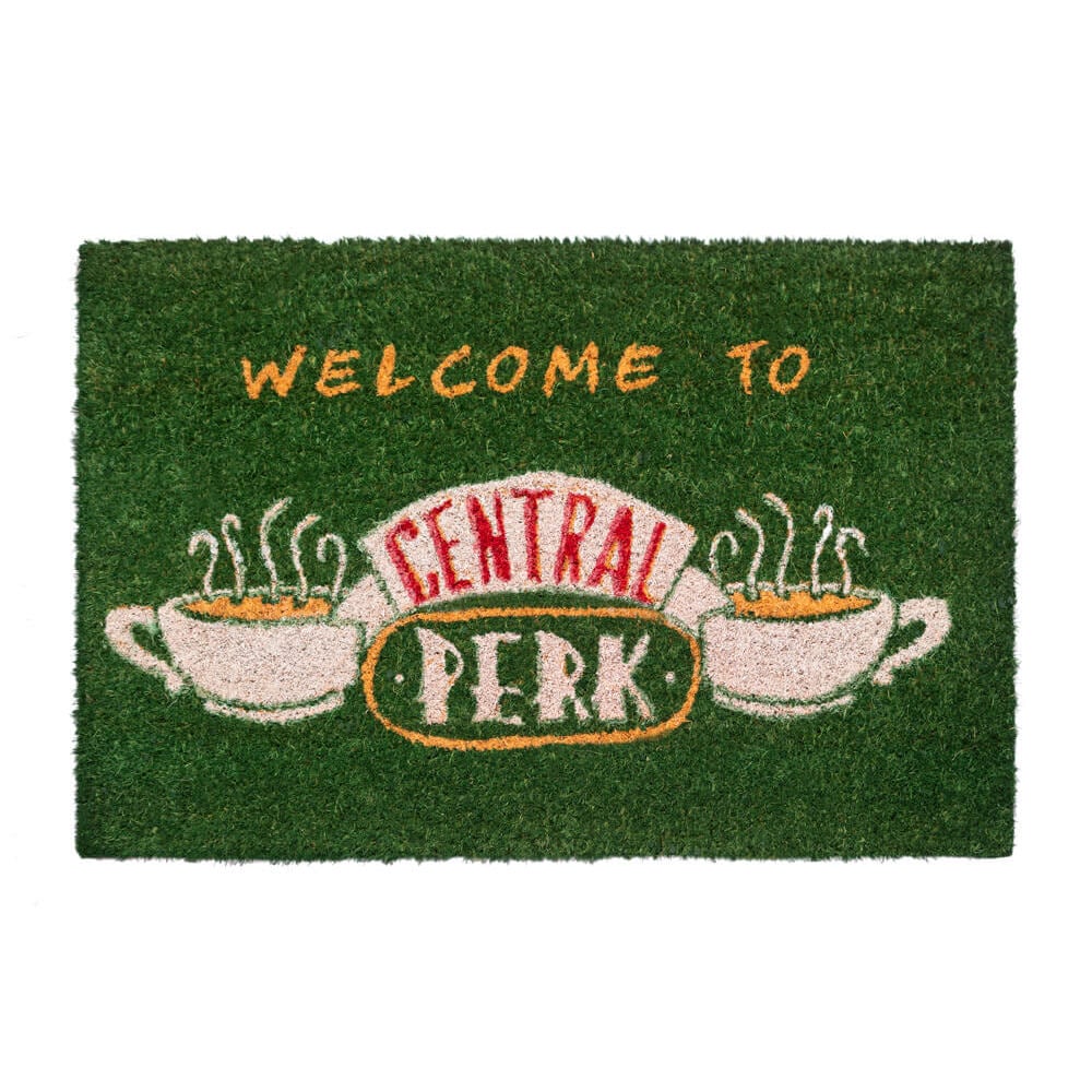 Paillasson Friends – Central Perk (43x63 cm), en fibre de coco avec base en PVC antidérapant. Produit officiel inspiré du café mythique de la série.