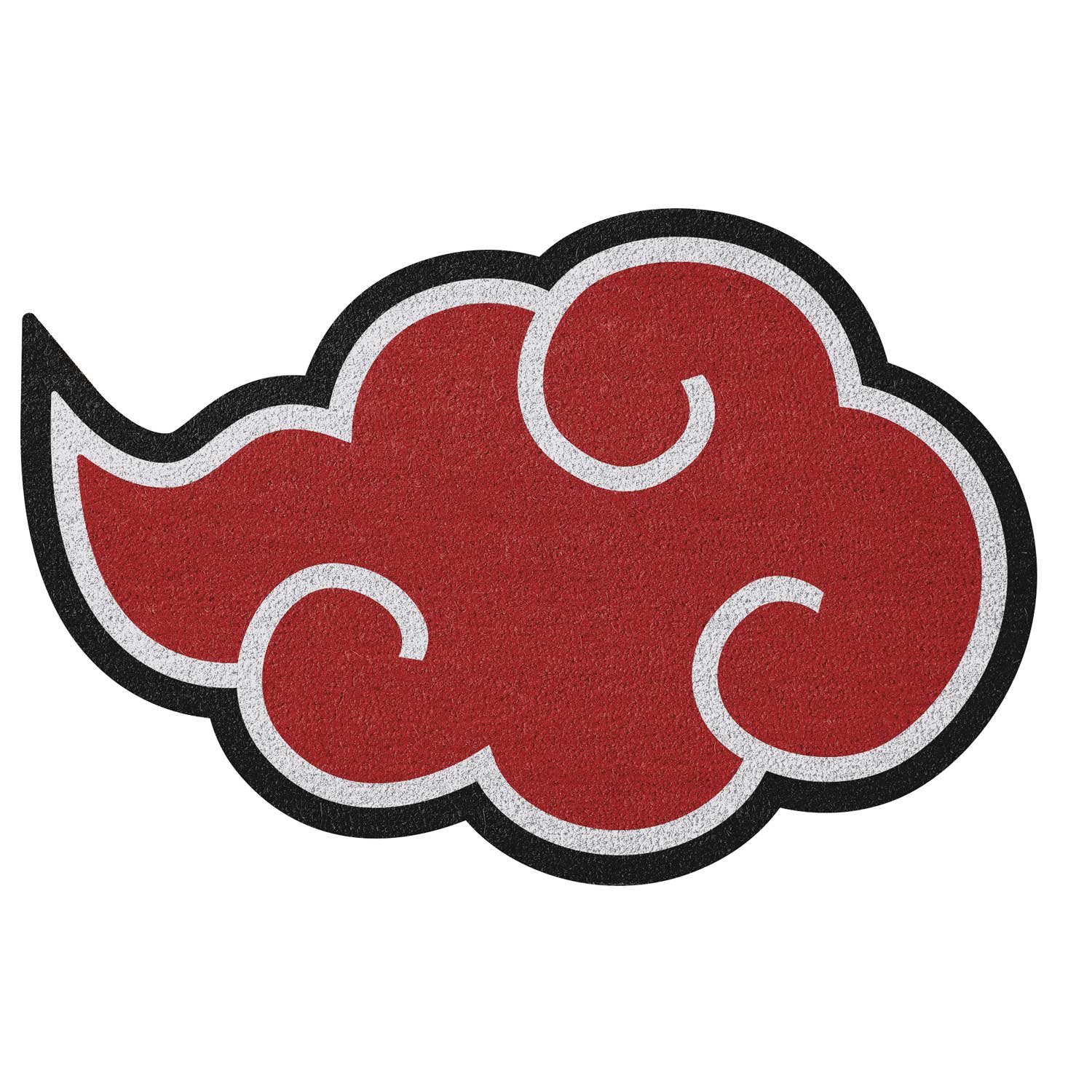 Paillasson Naruto Shippuden – Akatsuki – motif nuage rouge. Fabriqué en fibre de coco avec base antidérapante en PVC. Accessoire geek idéal pour décorer sa maison.