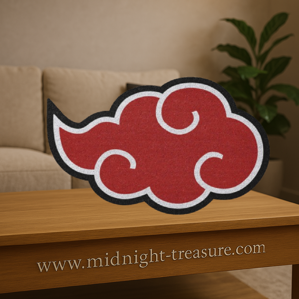 Paillasson Naruto Shippuden – Akatsuki – motif nuage rouge. Fabriqué en fibre de coco avec base antidérapante en PVC. Accessoire geek idéal pour décorer sa maison.