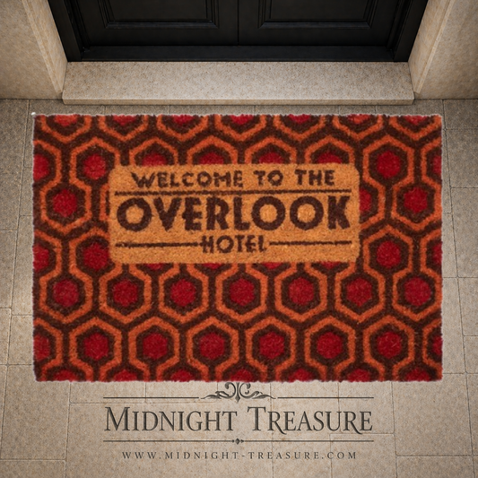 Paillasson The Shining Overlook Hotel en fibre de coco 60x40 cm avec base antidérapante.