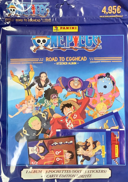 🏴‍☠️📘 One Piece – Road to Egghead – Panini – Starter Pack Album + Stickers 📘🏴‍☠️