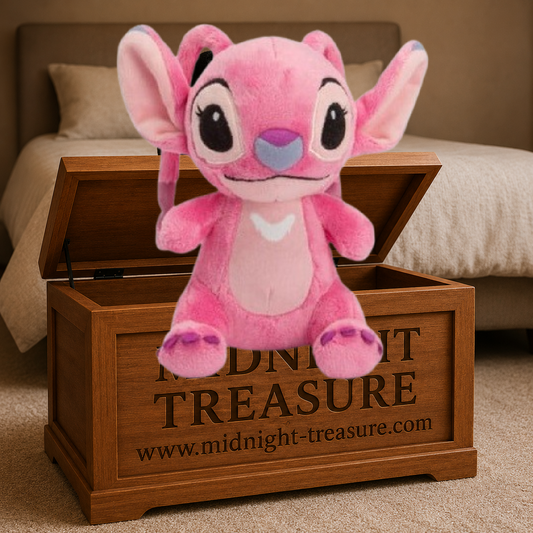 Peluche Angel Mini rose 15 cm Disney Lilo & Stitch, Expérience 624 avec grandes oreilles et antennes