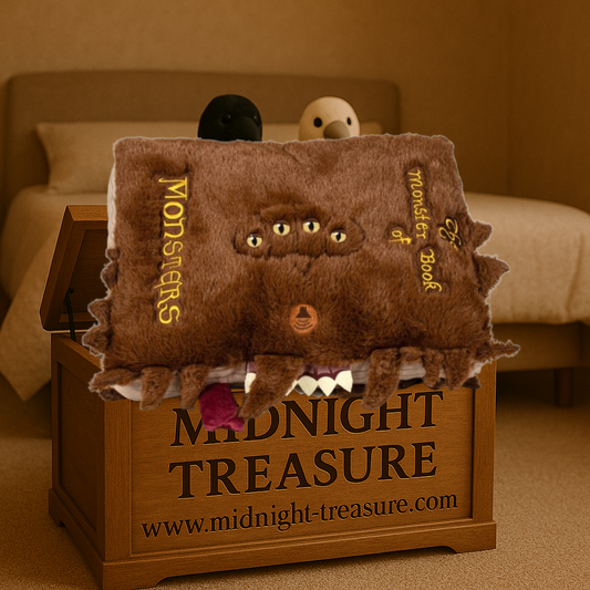 Peluche Harry Potter – Livre des Monstres Sonore (35 cm). Réplique officielle interactive avec sons, fidèle à l’objet mythique de Poudlard.