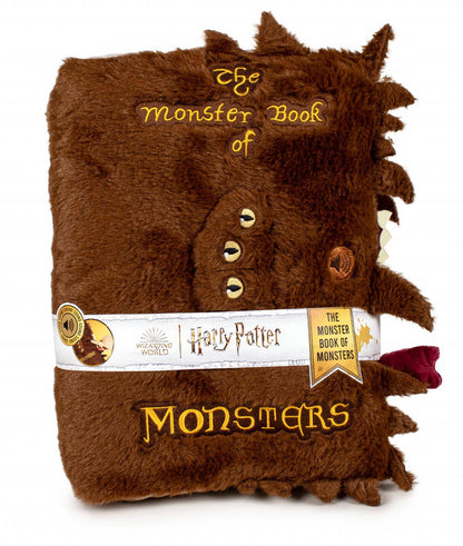 Peluche Harry Potter – Livre des Monstres Sonore (35 cm). Réplique officielle interactive avec sons, fidèle à l’objet mythique de Poudlard.