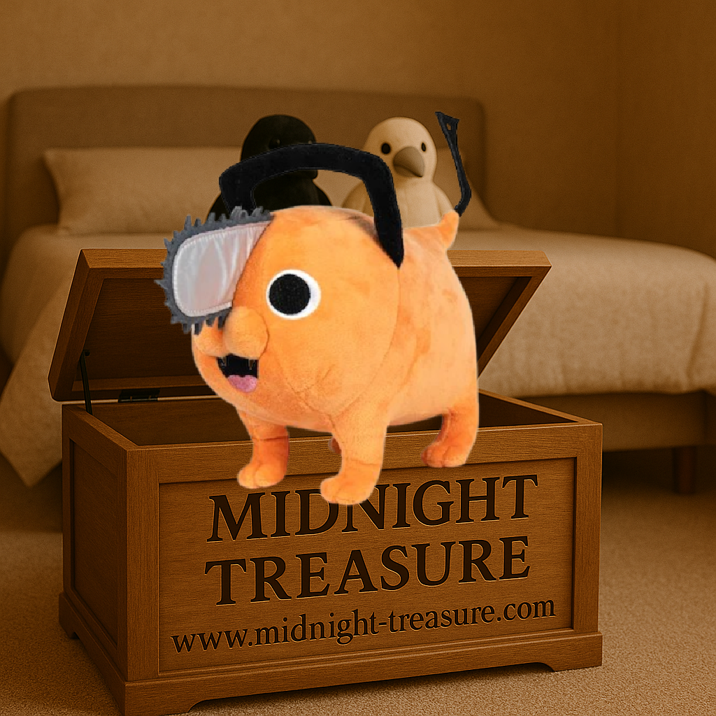 Peluche Pochita Chainsaw Man – 27 cm. Peluche kawaii représentant Pochita avec son design fidèle et attendrissant, idéale pour les fans d’anime et de manga.