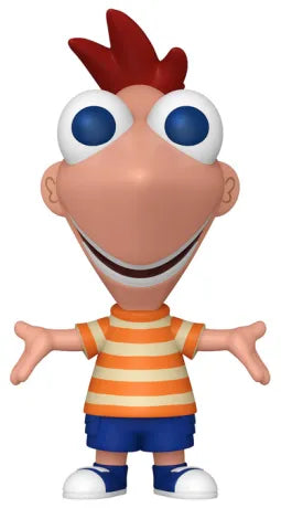 Funko Pop! Phineas and Ferb – Phineas (N°1629), figurine fidèle du personnage dans son look classique orange et bleu.