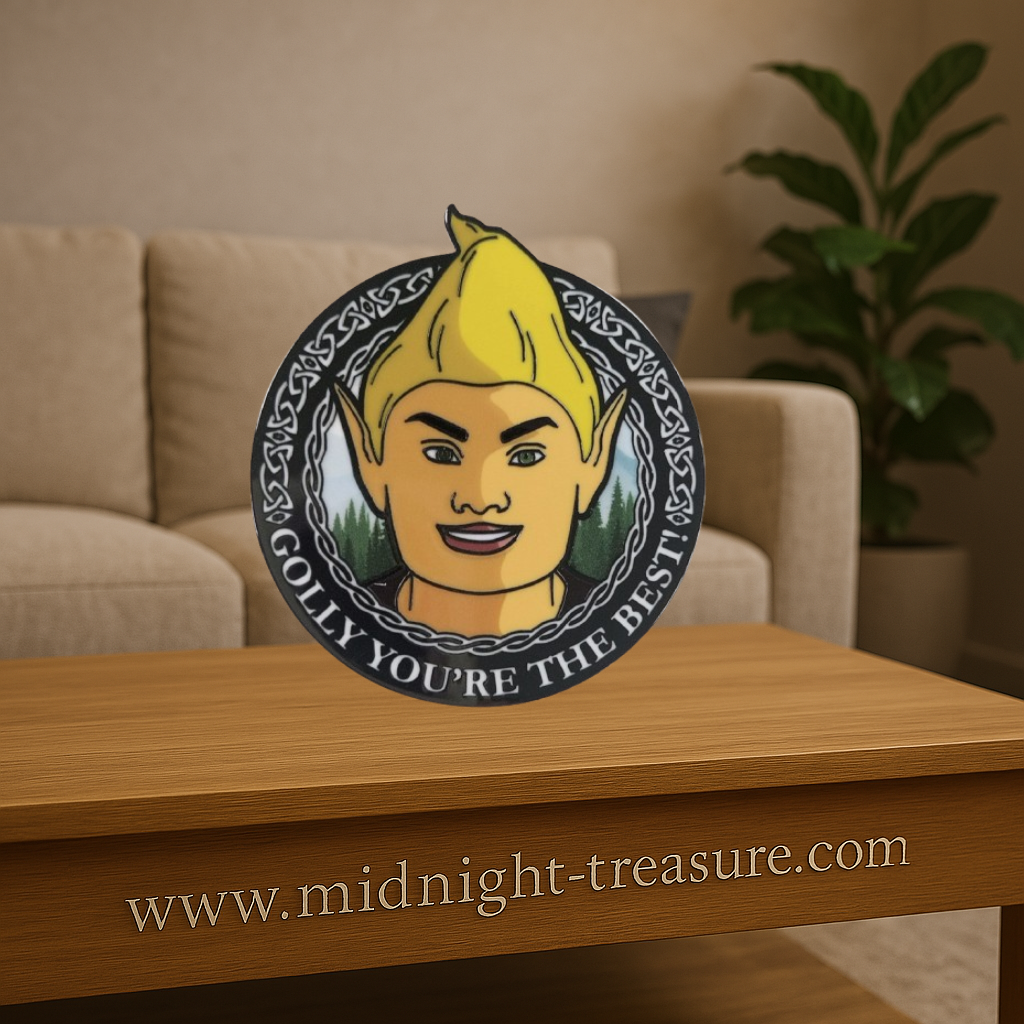 Pin badge The Elder Scrolls IV: Oblivion – The Adoring Fan – édition limitée. Badge en métal nickel noir numéroté individuellement, 45x40,7 mm, inspiré du célèbre PNJ du jeu.