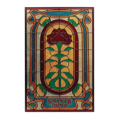🌹🕰️ Plaque Résine Creel House Stained Glass – Stranger Things 🕰️🌹