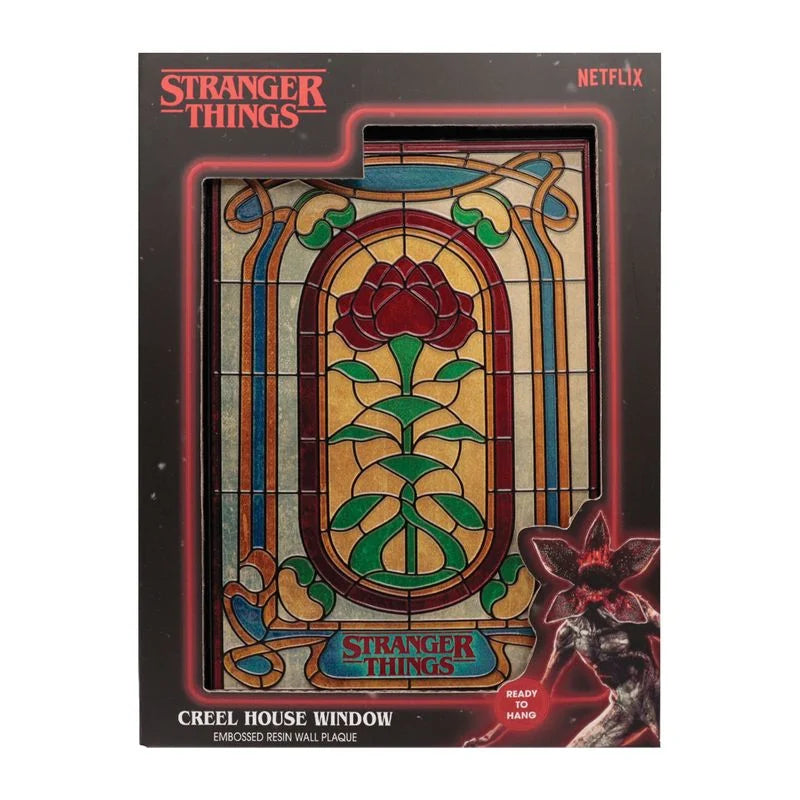 🌹🕰️ Plaque Résine Creel House Stained Glass – Stranger Things 🕰️🌹
