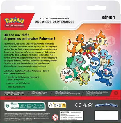 🌈🔥 Pokémon – Collection Illustration Premiers Partenaires – Série 1 – Coffret 3 boosters 🔥🌈