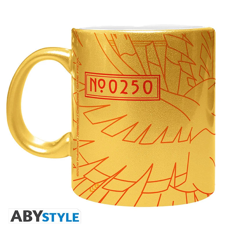 🔥🪽 Pokémon – Ho-Oh – Mug effet doré 320 ml 🪽✨