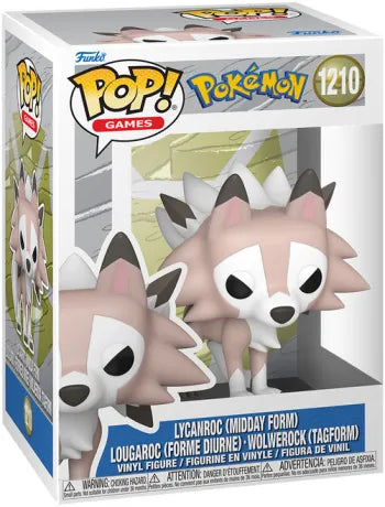 🐺☀️ Funko Pop! Games N°1210 – Lycanroc Midday Form (Lougaroc Forme Diurne) – Pokémon ☀️🐺