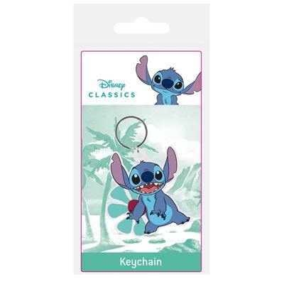 Porte-clés Stitch en PVC – Disney Lilo & Stitch. Accessoire officiel de 60 mm, résistant et coloré, idéal pour les fans du film culte