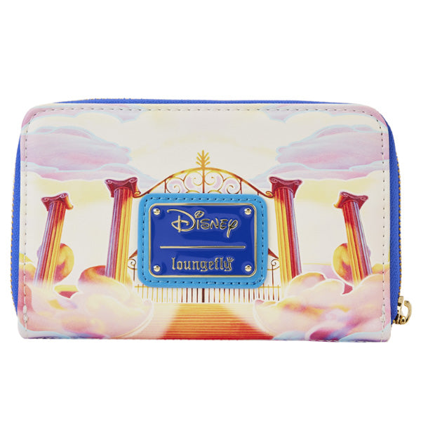 Portefeuille Loungefly – Disney – Hercule & Pégase – Olympe – 15 x 10 cm. Hercule chevauche Pégase devant le portail doré du Mont Olympe. Un portefeuille élégant pour les fans de mythologie et du film Disney.