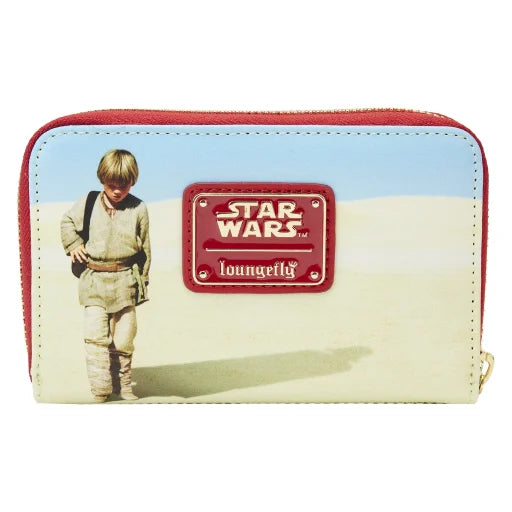 🌌⚔️ Portefeuille Loungefly – Star Wars Épisode I : La Menace Fantôme – Duel sur Tatooine ⚔️🌌