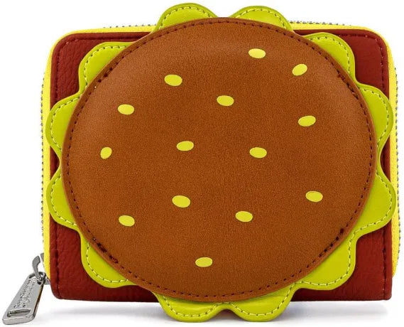 Portefeuille Loungefly – Bob l’Éponge Plankton Pâté de Crabe – 13 x 10 cm. Portefeuille en simili cuir avec design burger 3D et doublure thématique.