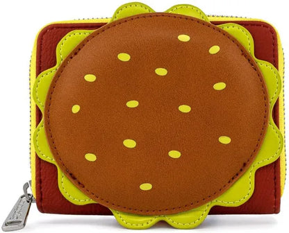 Portefeuille Loungefly – Bob l’Éponge Plankton Pâté de Crabe – 13 x 10 cm. Portefeuille en simili cuir avec design burger 3D et doublure thématique.