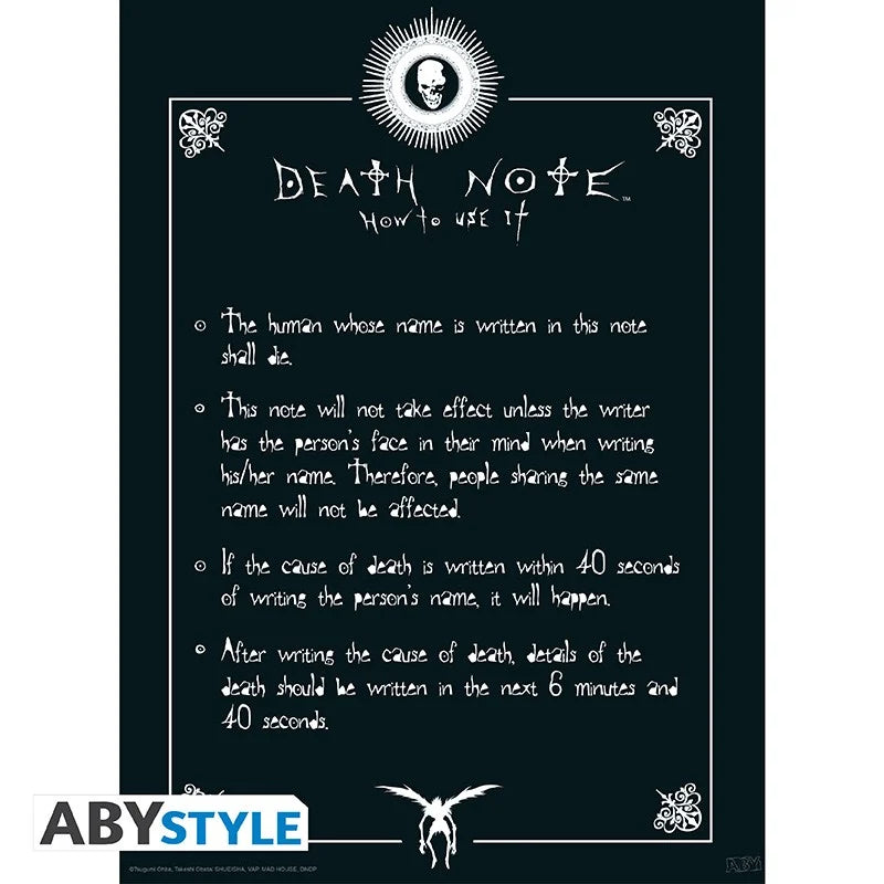 📓💀 Death Note – Light & Ryuk – Set de 2 posters 52 x 38 cm 👁️⚫