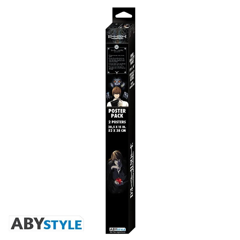 📓💀 Death Note – Light & Ryuk – Set de 2 posters 52 x 38 cm 👁️⚫