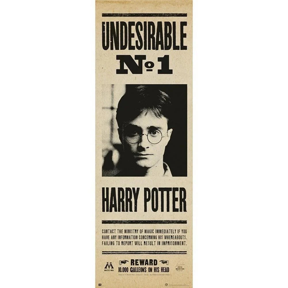 🧙‍♂️🚫 Harry Potter – Indésirable N°1 – Poster de porte 53 x 158 cm 📰⚡