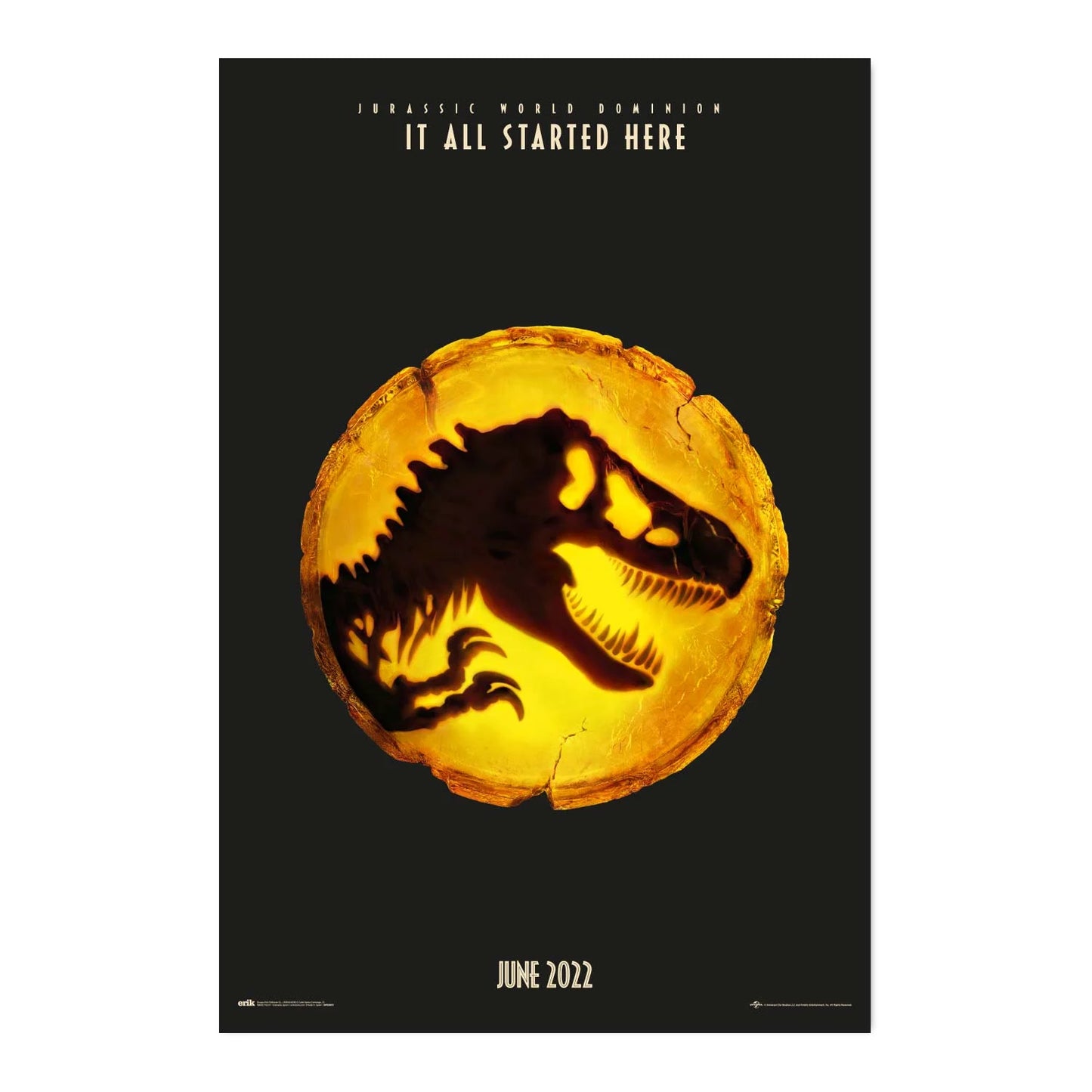 🦖🔥 Jurassic World – Dominion – It All Started Here – Poster 61 x 91 cm 🔥🦖