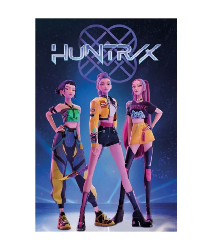 🎤🔥 K-Pop Demon Hunters – Huntrix – Poster 61 x 91 cm 🔥🎤