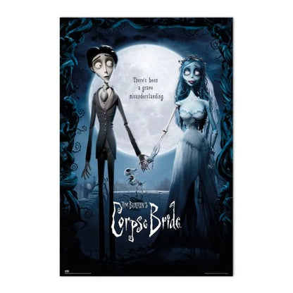 💙🌙 Les Noces Funèbres – Victor & Emily – Poster 61 x 91 cm 💀🦋