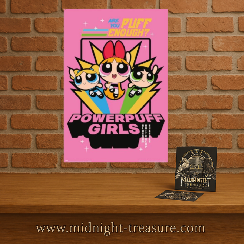 Poster Les Supers Nanas – 61 x 91 cm. Illustration colorée de Belle, Bulle et Rebelle dans un style pop et dynamique.