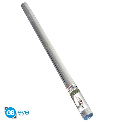 Poster Naruto Shippuden – 20e Anniversaire – 91 x 61 cm. Illustration de Naruto enfant sur une balançoire observé par Naruto adulte sous un arbre, scène symbolique de son évolution.