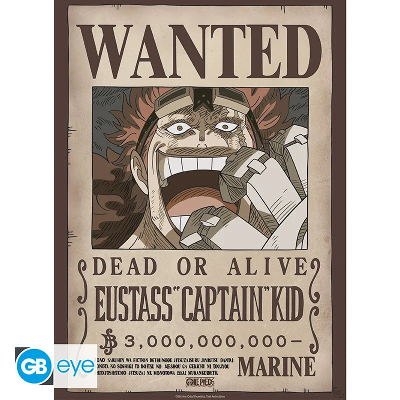 🗞️⚔️ One Piece – Wanted Law & Kid (Wano) – Set de 2 Posters 52 x 38 cm ⚔️🗞️