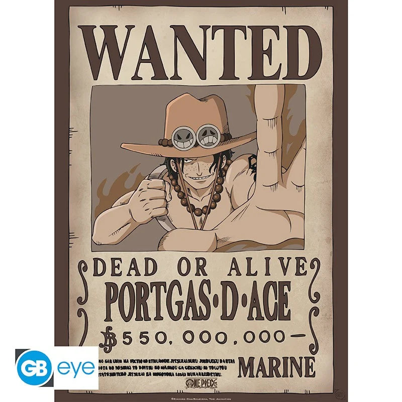 🏴‍☠️🔥 One Piece – Wanted Luffy & Ace – Nouvelles primes – Set de 2 posters 52 x 38 cm 🔥👒