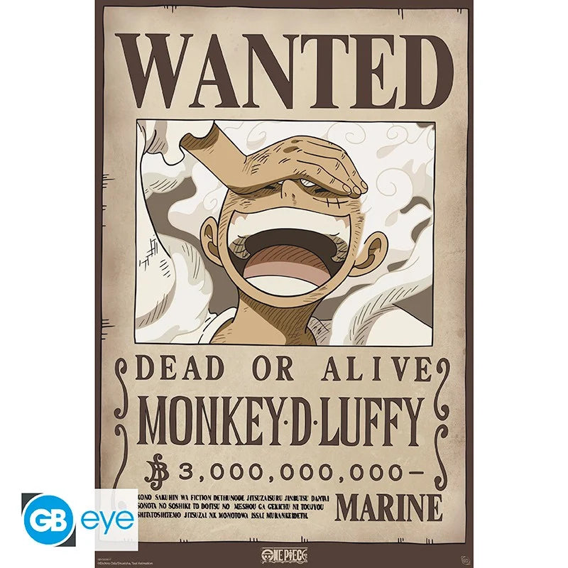 🗞️🏴‍☠️ One Piece – Wanted Luffy Wano – Nouvelle prime 3 000 000 000 – Poster 91 x 61 cm 🏴‍☠️🔥