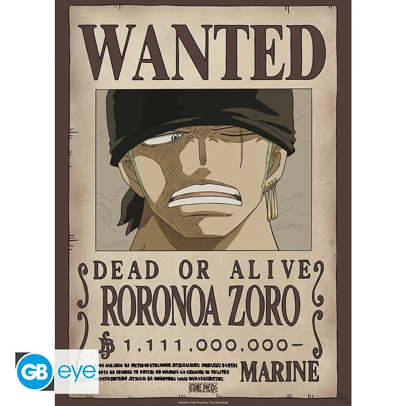 🗞️⚔️ One Piece – Wanted Luffy & Zoro – Set de 2 posters 52 x 38 cm ⚔️🏴‍☠️