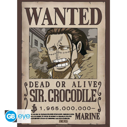 🗞️🏴‍☠️ One Piece – Wanted Mihawk & Crocodile – Set de 2 posters 52 x 38 cm 🏴‍☠️🗞️