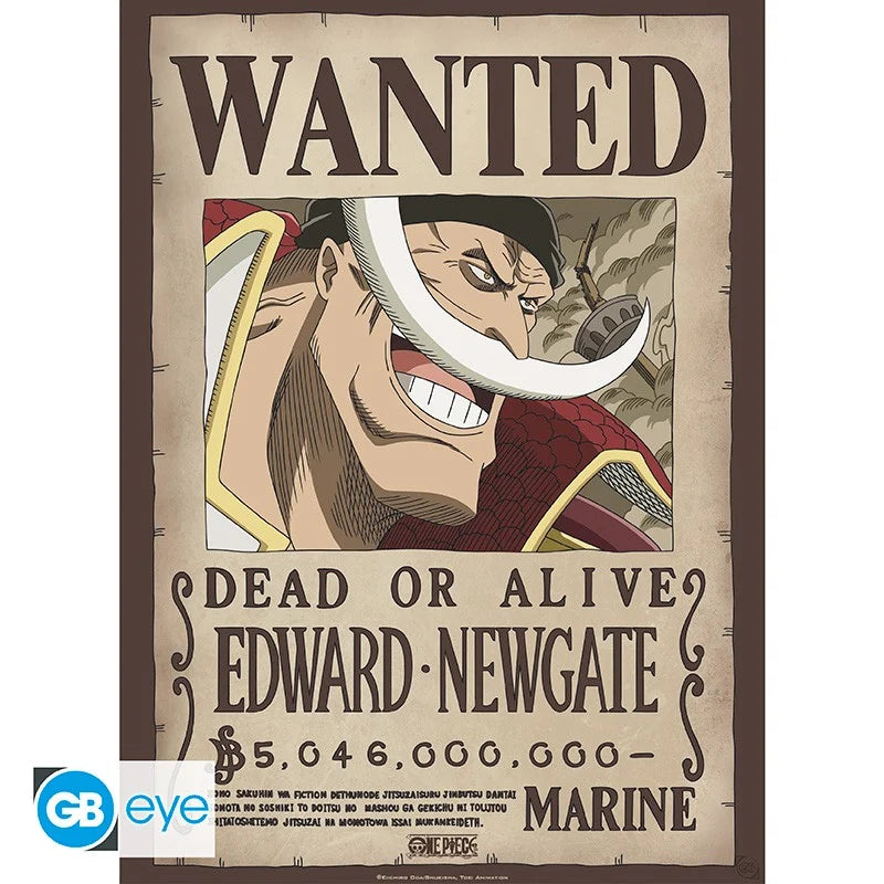 👑🏴‍☠️ One Piece – Wanted Gol D. Roger & Barbe Blanche – Légendes de la piraterie – Set de 2 posters 52 x 38 cm ⚔️👑